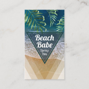 Carte De Visite Plage moderne Tropical Tan Tan