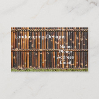 Carte De Visite Plage naturelle du jardin de bambou
