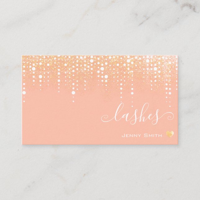 Carte De Visite Plage rose pastel pastel pastel Peach, tendance à  (Devant)