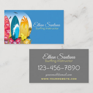 Carte De Visite Plage Surboard