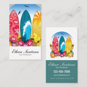 Carte De Visite Plage Surboard