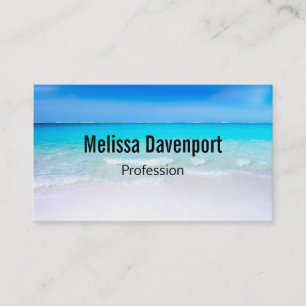 Carte De Visite Plage tropicale avec mer turquoise