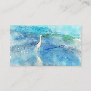 Carte De Visite Plage tropicale dans le bleu turquoise d'Aqua Turq