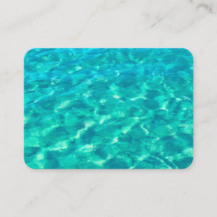 Carte De Visite Plage tropicale dans l'eau turquoise d'Aqua Turquo