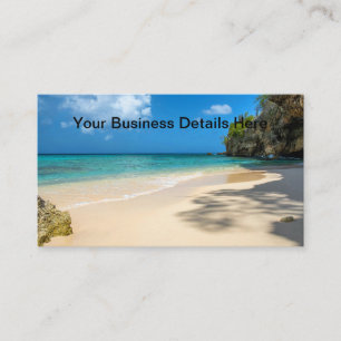 Carte De Visite Plage tropicale de Tahiti Sandy Island 