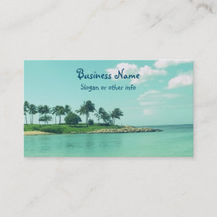 Carte De Visite Plage Turquoise tranquille et sereine à Hawaii
