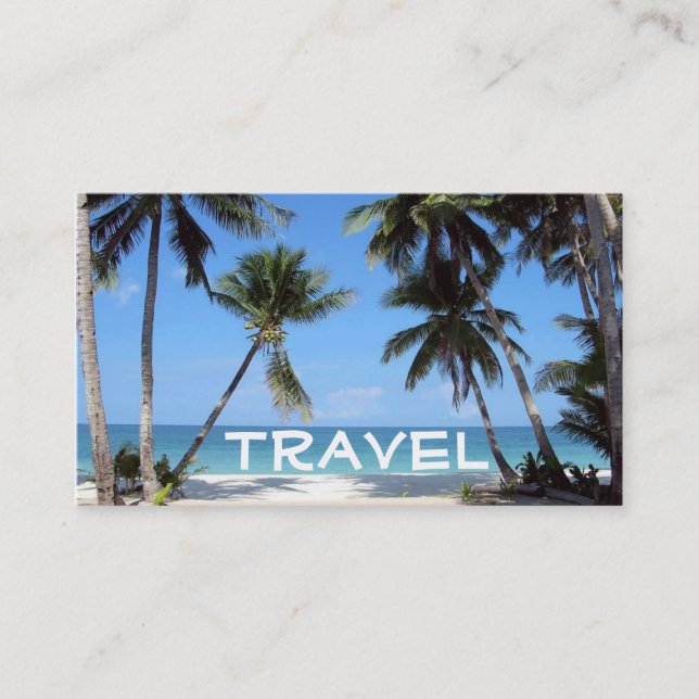 Carte De Visite plage, voyage (Devant)