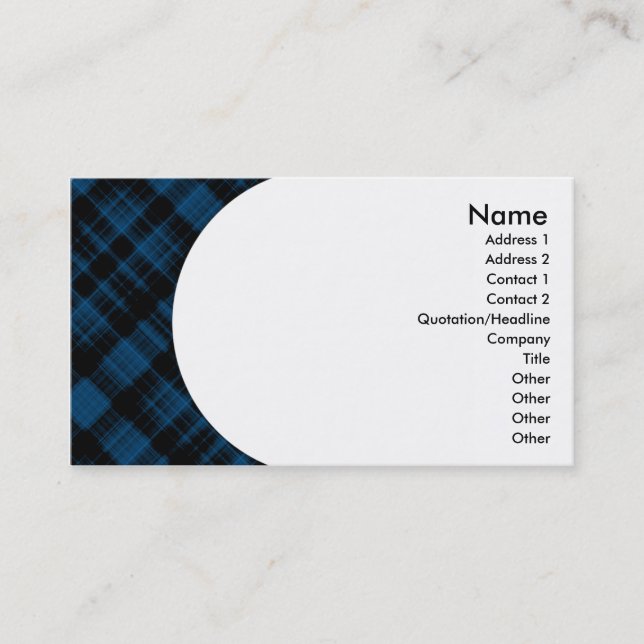 Carte De Visite plaid (Devant)