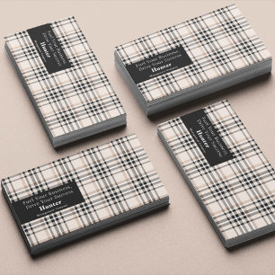 Carte de visite Plaid beige
