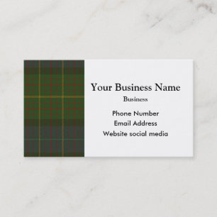 Carte De Visite Plaid de tartan écossais vert
