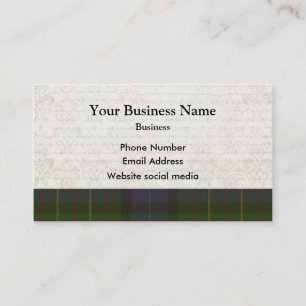 Carte De Visite Plaid écossais vert