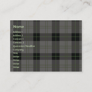 Carte De Visite Plaid foncé - potelé