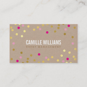 Carte De Visite PLAIN BOLD MINIMAL confetti or rose rose rose mign