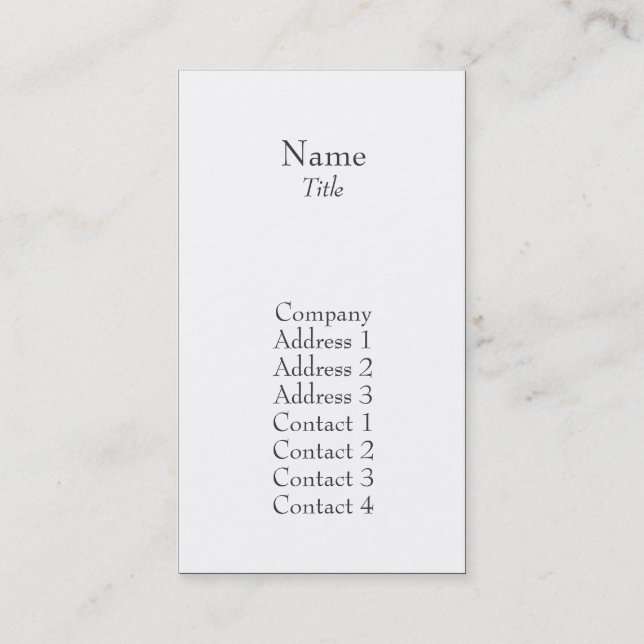 Carte De Visite Plaine - affaires (Devant)