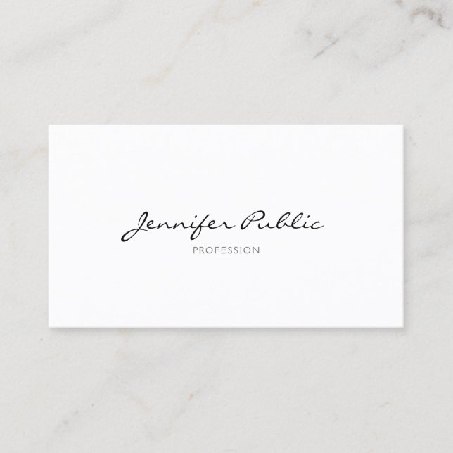 Carte De Visite Plaine chic simple professionnelle moderne (Devant)