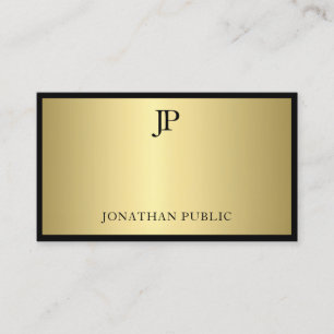 Carte De Visite Plaine créative de charme de monogramme de noir e