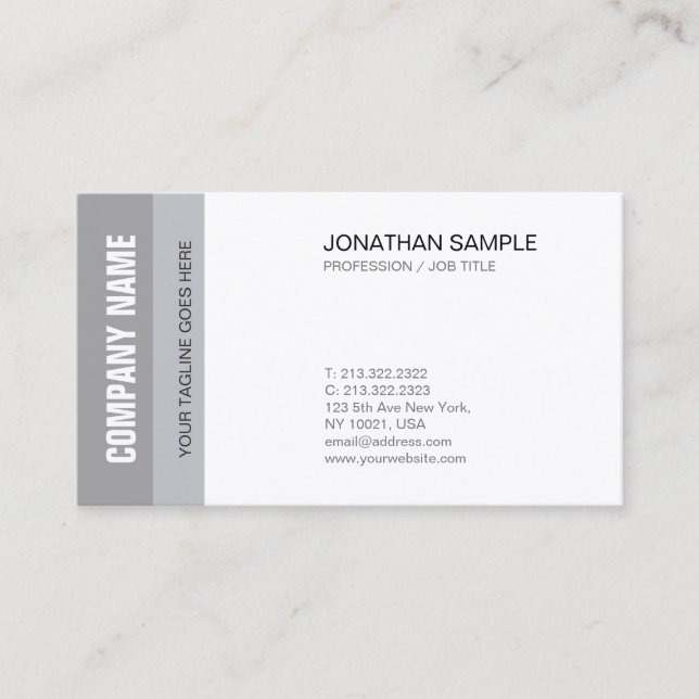 Carte De Visite Plaine de Creative Clean Design Chic Modern (Devant)