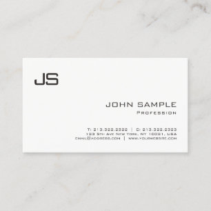 Carte De Visite Plaine élégante créative minimaliste à la mode de