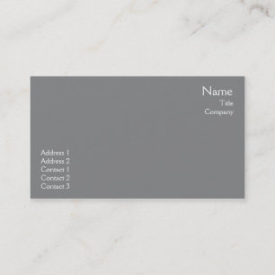 Carte De Visite Plaine gris-foncé - affaires