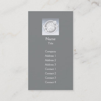 Carte De Visite Plaine gris foncé verticale - Business