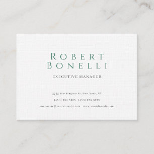 Carte De Visite Plaine minimaliste Simple Blanc Moderne Joli Linge