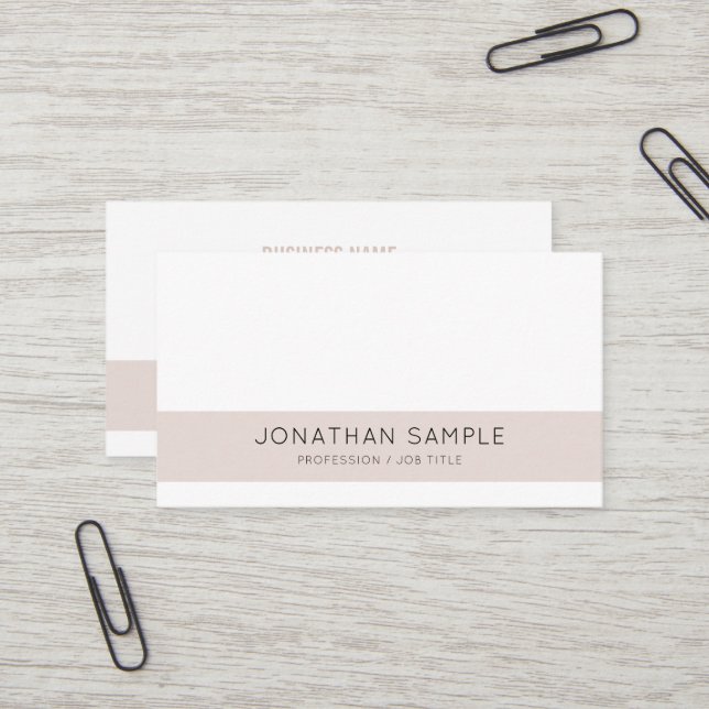 Carte De Visite Plaine moderne de Professional Creative Design (Devant/Arrière en situation)