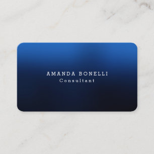 Carte De Visite Plaine moderne minimaliste professionnelle bleue