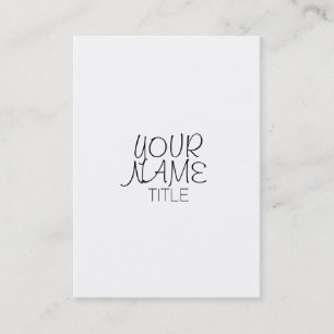 Carte De Visite Plaine simple à main levée