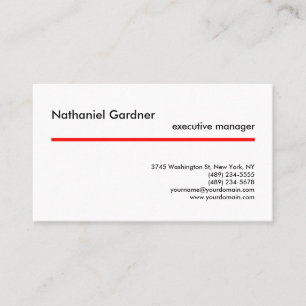 Carte De Visite Plaine tendance Creative Moderne Minimaliste