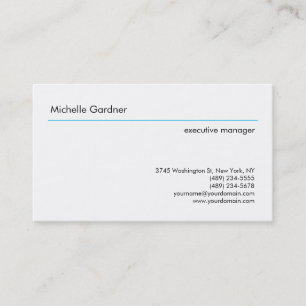 Carte De Visite Plaine tendance Créative Moderne Minimaliste Bleu 