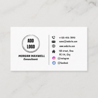Carte De Visite Plan blanc