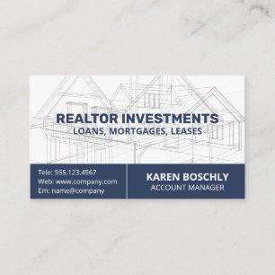 Carte De Visite Plan d'architecture   Construction