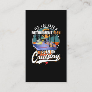 Carte De Visite Plan de retraite de croisière Funny Cruise Ship Re
