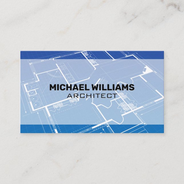 Carte De Visite Plan directeur | Architecte (Devant)