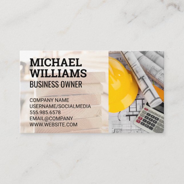 Carte De Visite Plan directeur | Construction | Bois (Devant)