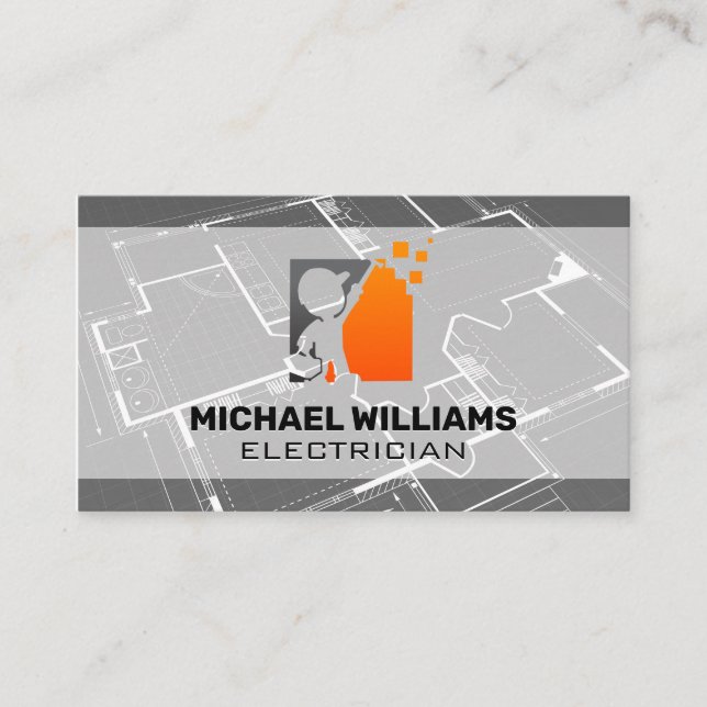 Carte De Visite Plan directeur | Logo de menuiserie (Devant)