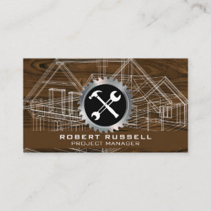 Carte De Visite Plan directeur Wrench en marteau de scie circula
