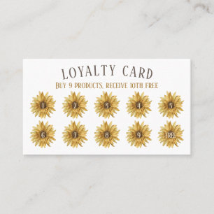 Carte De Visite Planche à rouleau en bois Rustic Loyalty Tournesol