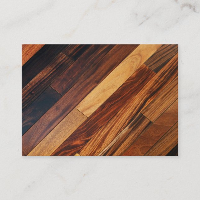 Carte De Visite Plancher en bois diagonal (Devant)