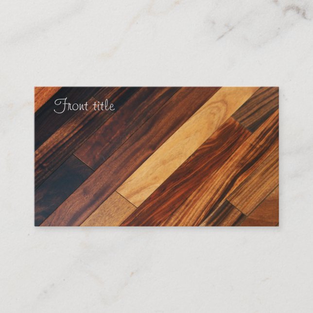Carte De Visite Plancher en bois diagonal (Devant)