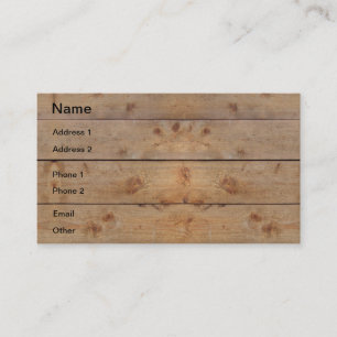 Carte De Visite Planches en bois