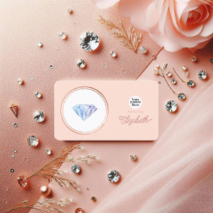 Carte De Visite Planificateur de Mariage Élégant Rose Gold et Rose