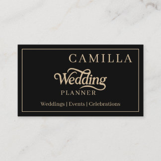 Carte De Visite Planificateur de Mariage sur Mesure Écriture Éléga