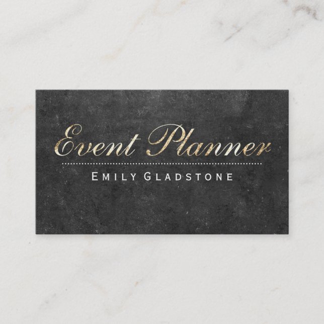Carte De Visite Planificateur d'événements | Ardoise (Devant)
