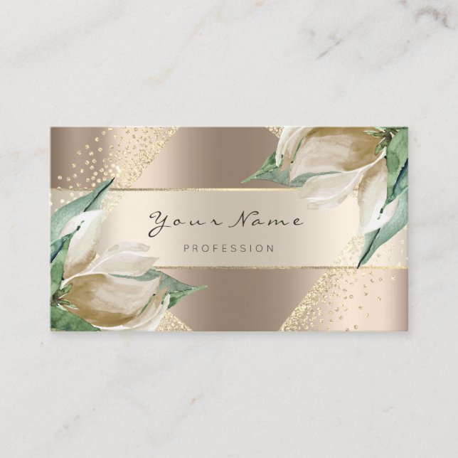 Carte De Visite Planificateur d'événements Belle Blogger Blush Gol (Devant)