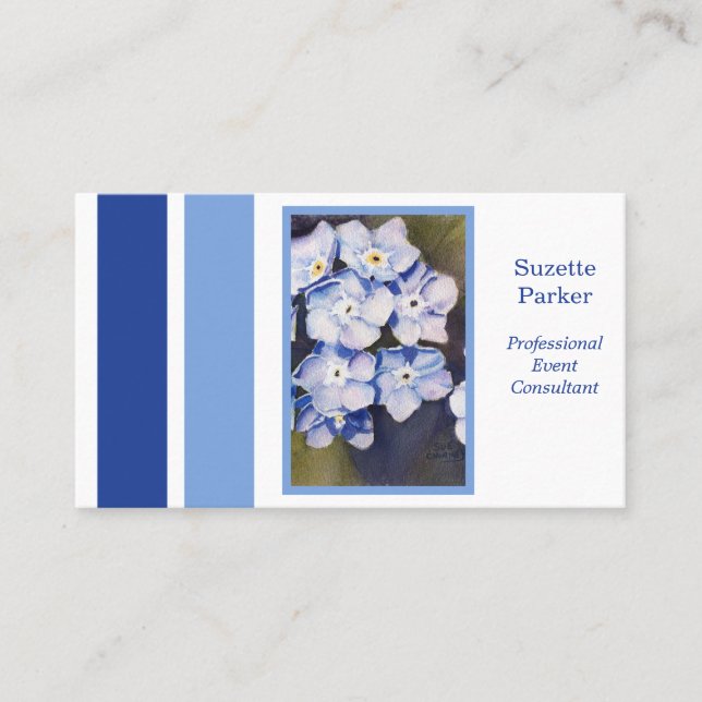 Carte De Visite Planificateur d'événements Forget-me-not Flowers (Devant)