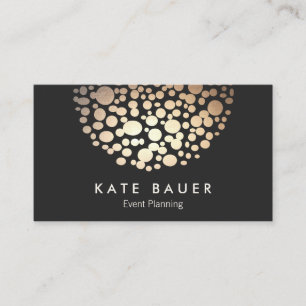 Carte De Visite Planificateur d'événements moderne Black and Gold