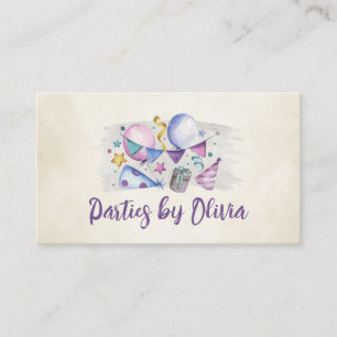 Carte De Visite Planificateur d'événements pour enfants - aquarell