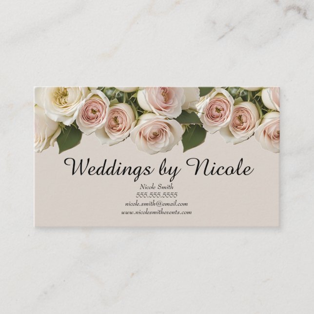 Carte De Visite Planificateur d'événements Wedding planners Ivory  (Devant)