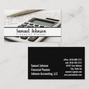 Carte De Visite Planificateur financier élégant professionnel Comp